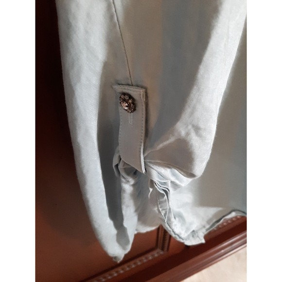 Steve Madden Womens Size Small Bird on a Branch Blouse w/Rhinestones Silk Blend - Picture 4 of 12